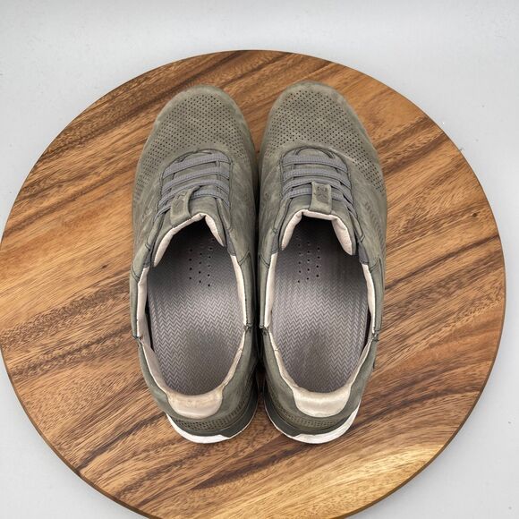 Kizik New York Shoes Mens Size 12 M Gray Leather Sneakers Hands Free Running Gym main image 9